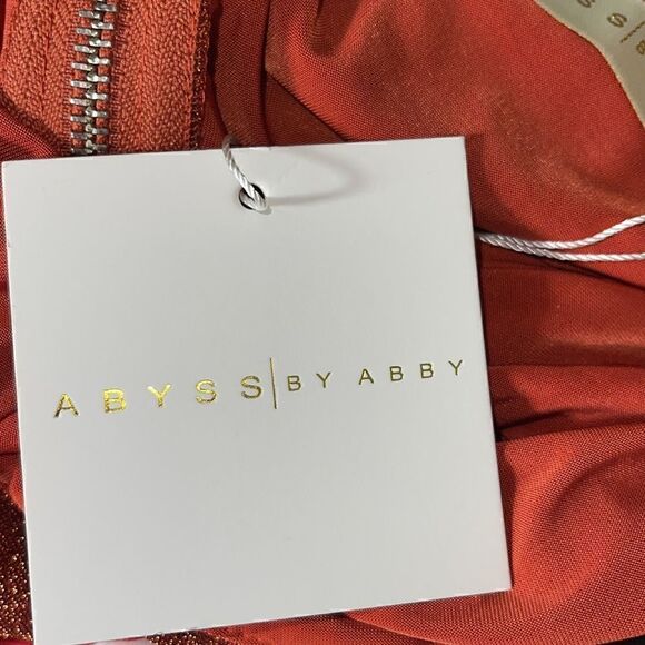 Abyss by abby Dress Womens Small one sleeve ruched back zipper Metallic Bodycon - Picture 5 of 14